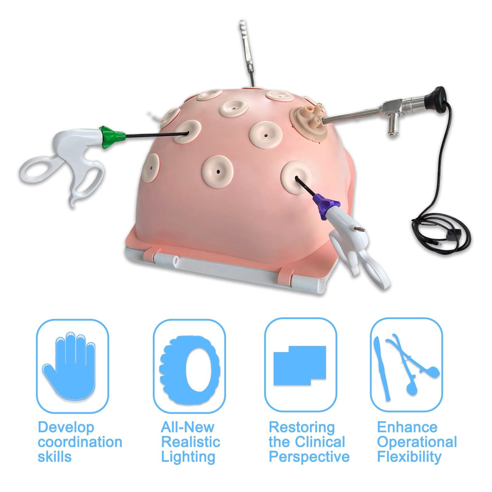 Laparoscopic Surgery Simulator – Portable Trainer w/ Modules for Med Students