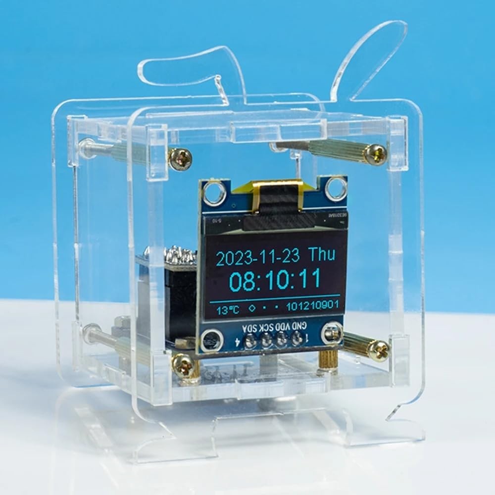 1Set DIY Electronic Display Mini Clock Kit With Shell Soldering Project ESP8266