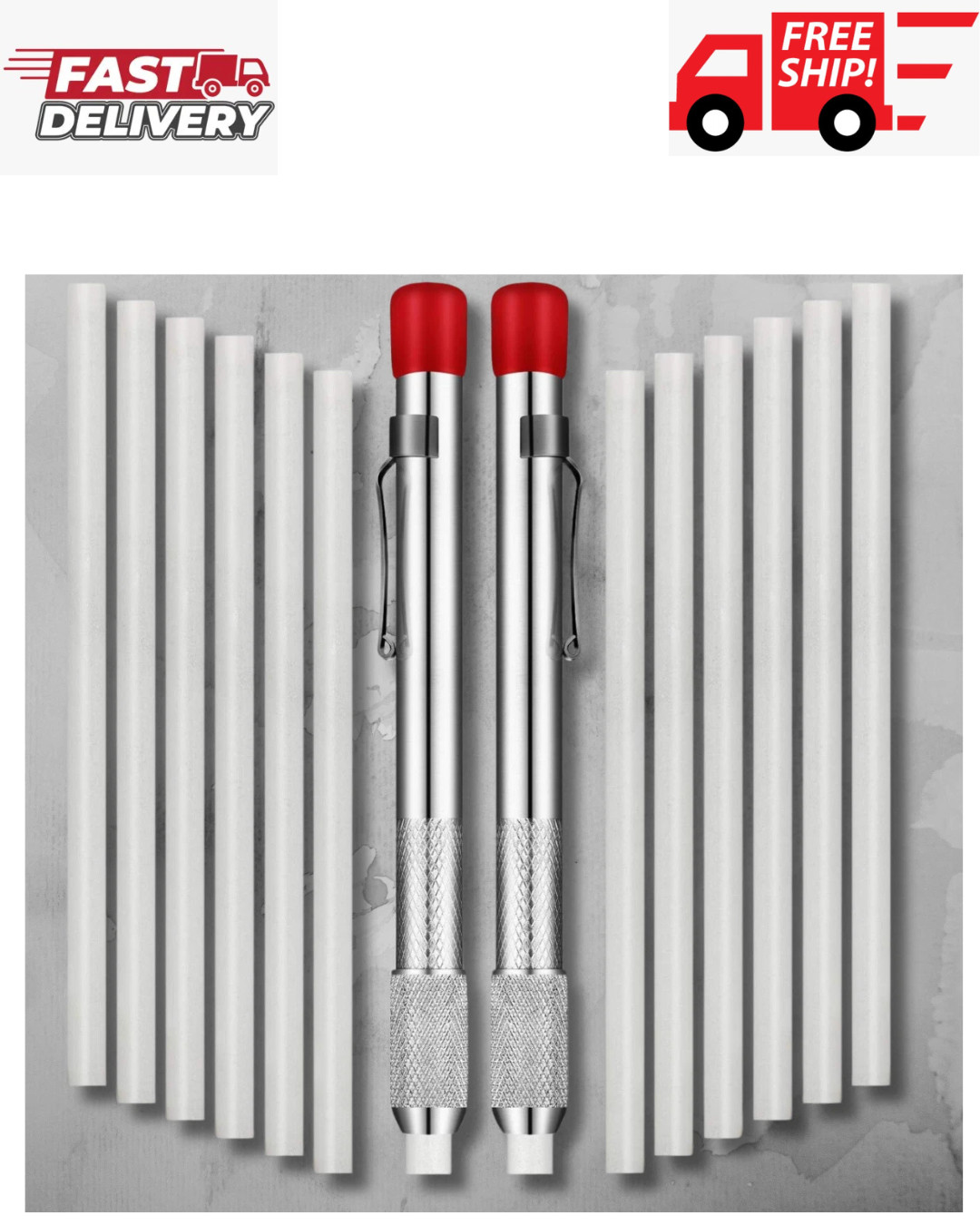 Soapstone Holder Round Holder Flat Marking Pen Marker Refills Welding Tool 2 Pcs