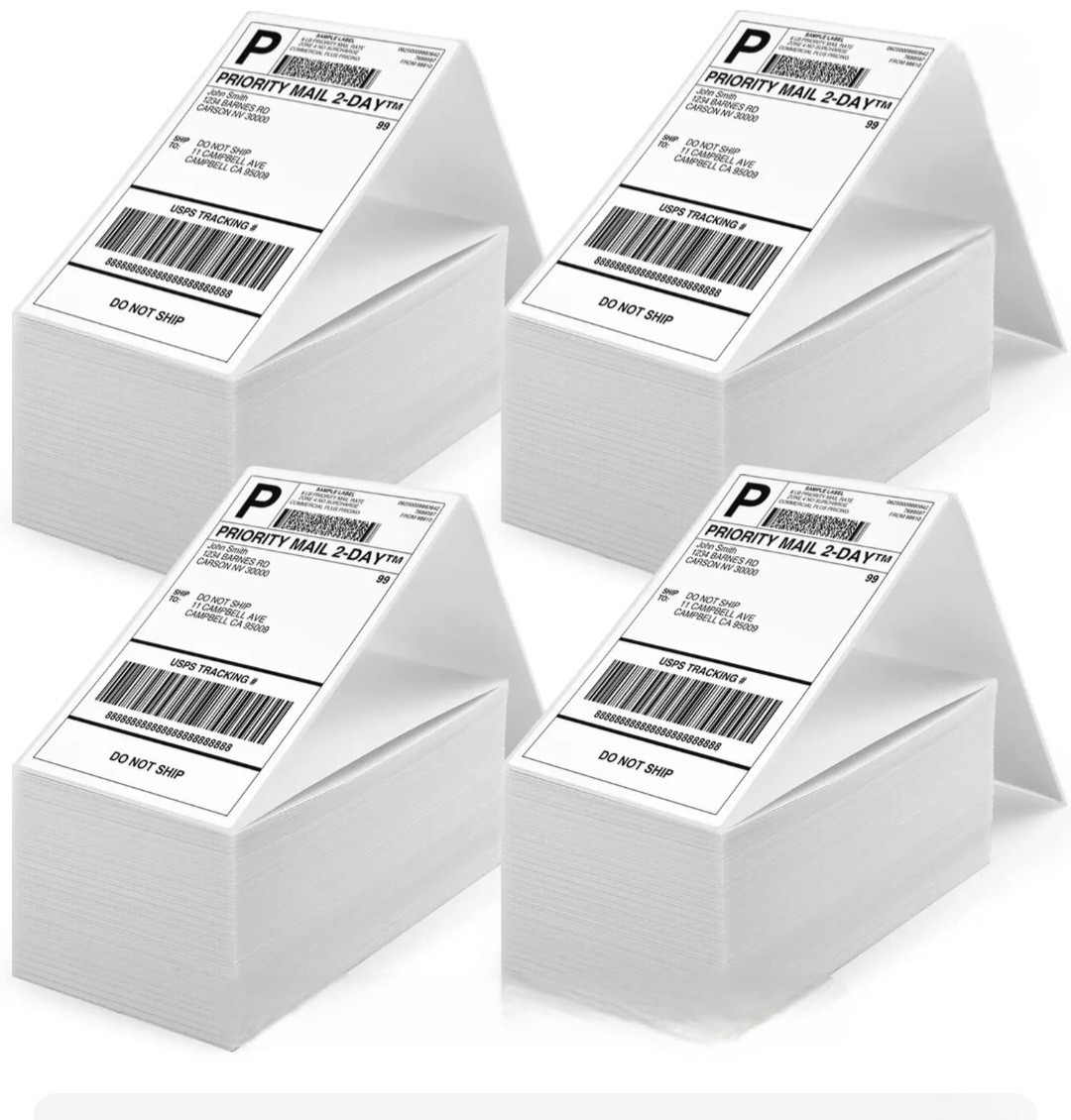 4″x6″ Direct Thermal Shipping Labels Thermal Printers Fanfold 500 Lables