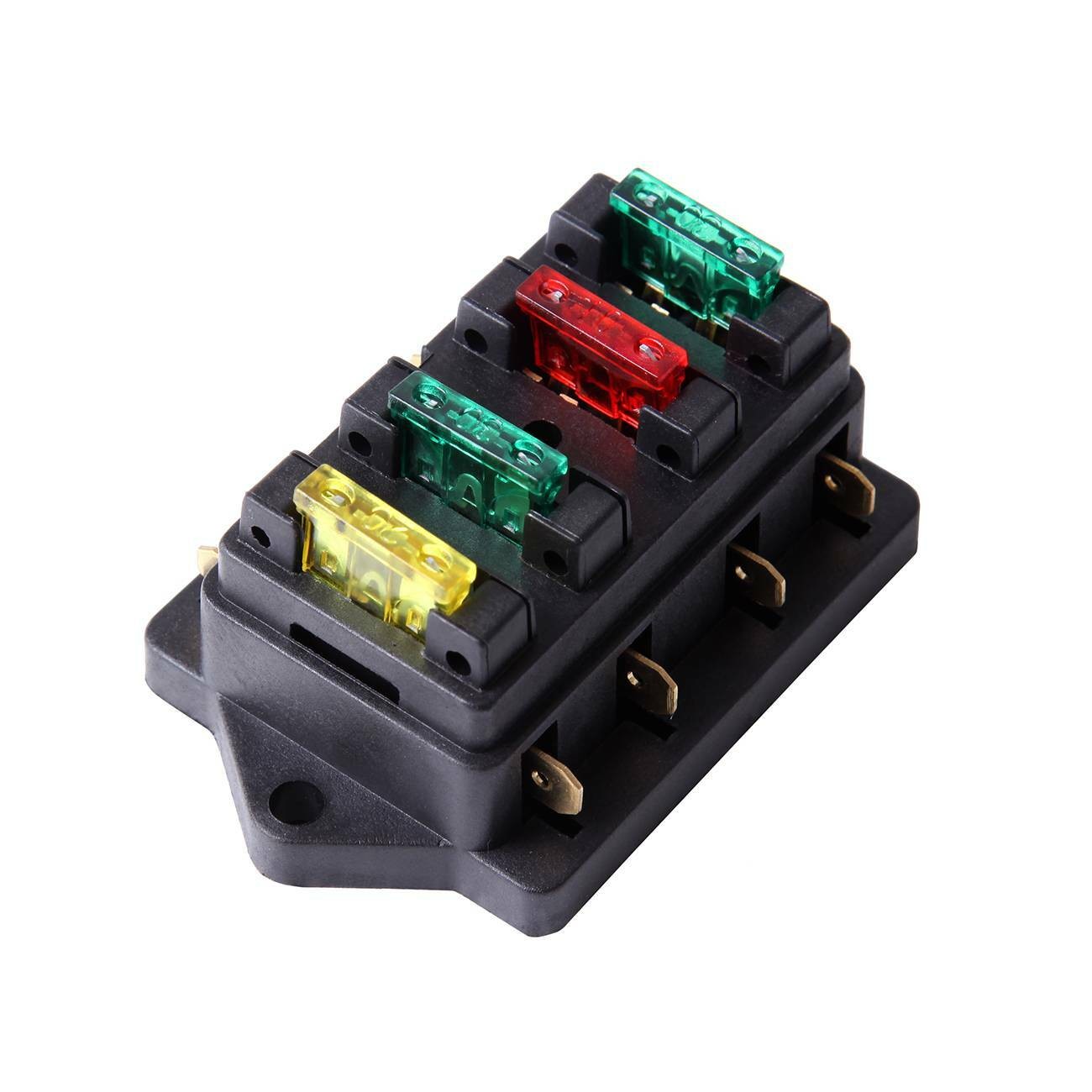 2*4Way Blade Fuse Box Holder Block Auto Universal For Car Marine Boat Motorcycle