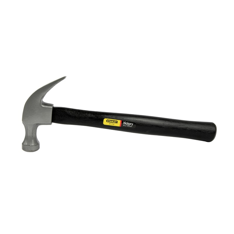 Stanley 16 oz Smooth Face Nailing Curved Claw Hammer 5.25 in. Wood Handle