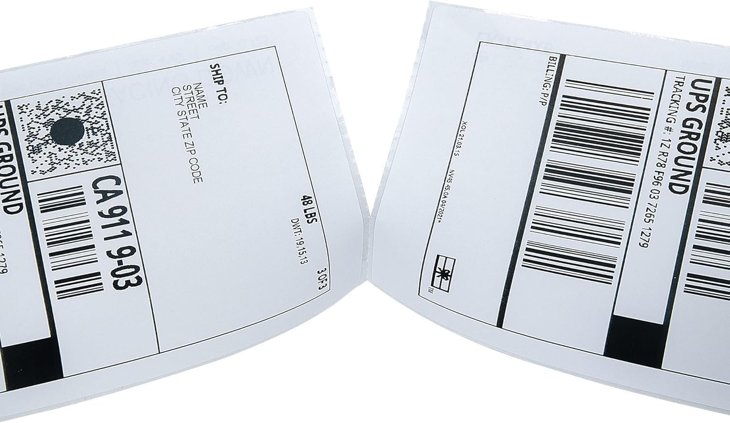 5000 10000 Fanfold 4×6 Direct Thermal Shipping Label for Zebra Elton Rollo
