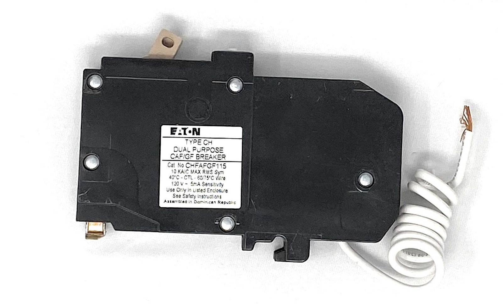 Eaton Cutler Hammer 15 Amp Single Pole Dual Function Arc Fault/Ground Fault B…
