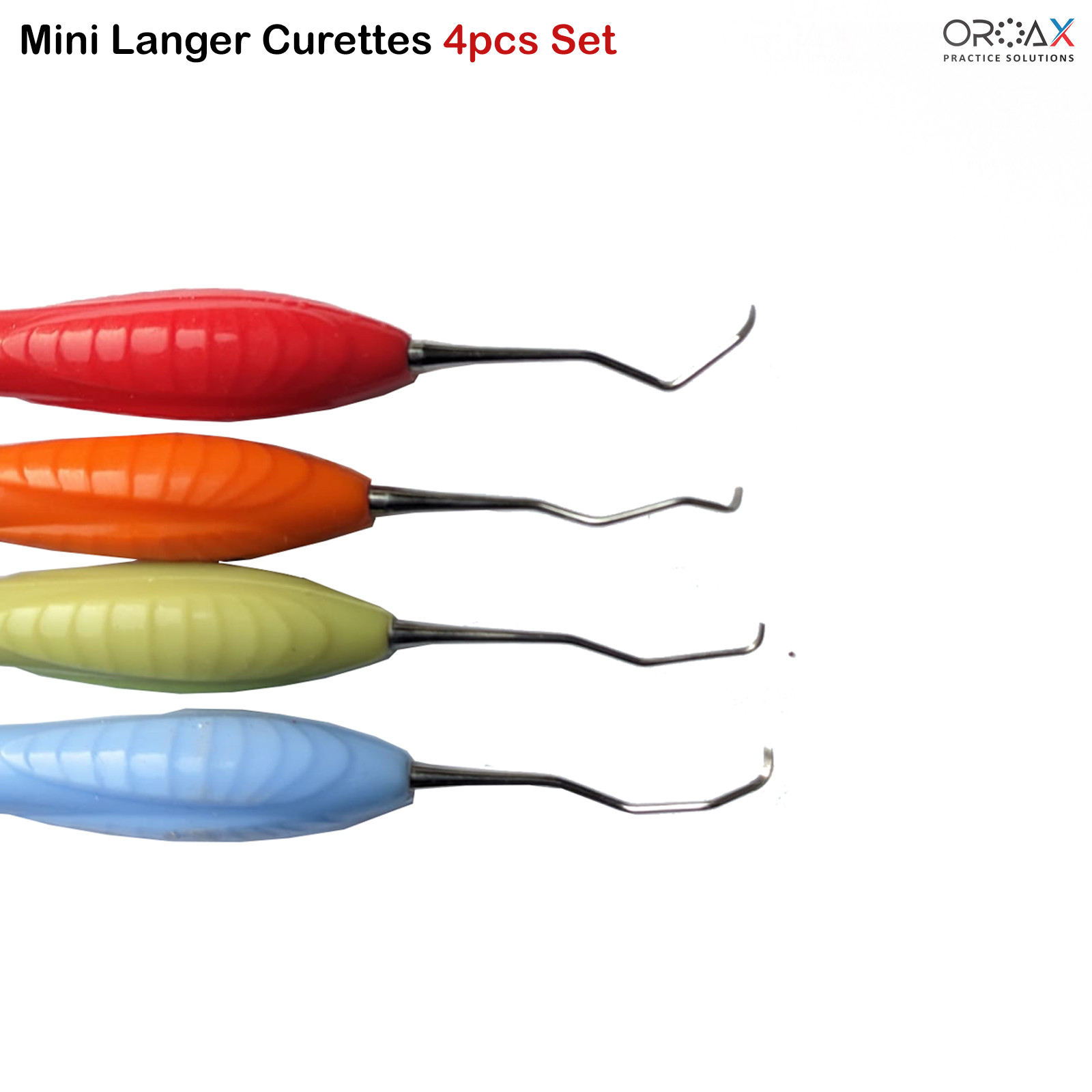4 Pcs Dental Composite Placement Instruments Restorative Filling Silicone Handle