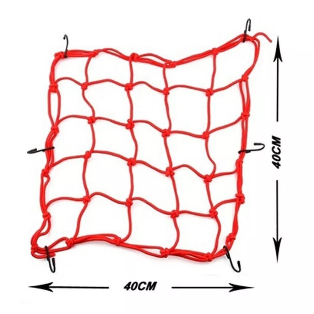 15″X15″ Small Elastic Cargo Bungee Net with 6 Hooks for Bike Bicycle Motorcycle