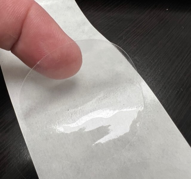 2″ CLEAR SEALS LABELS ROLL OF 250