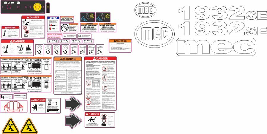MEC 1932SE Aftermarket Decal Kit, Complete High Quality Decals