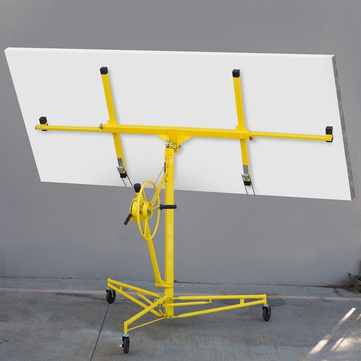 Stark USA 16′ ft Drywall Lift Rolling Lift Up Panel Hoist 150Lbs Caster Wheels