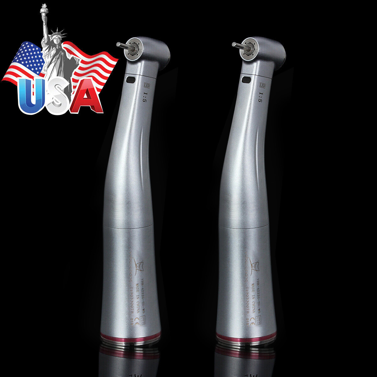 Yabangbang Dental High Speed Handpiece /1:5 Increasing Electric Contra Angle USA