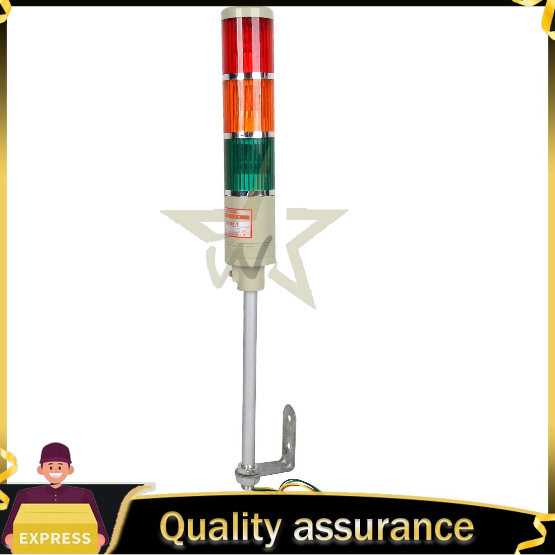 Industrial Red Green Yellow Warning Stack Light with Bracket One-year Warranty