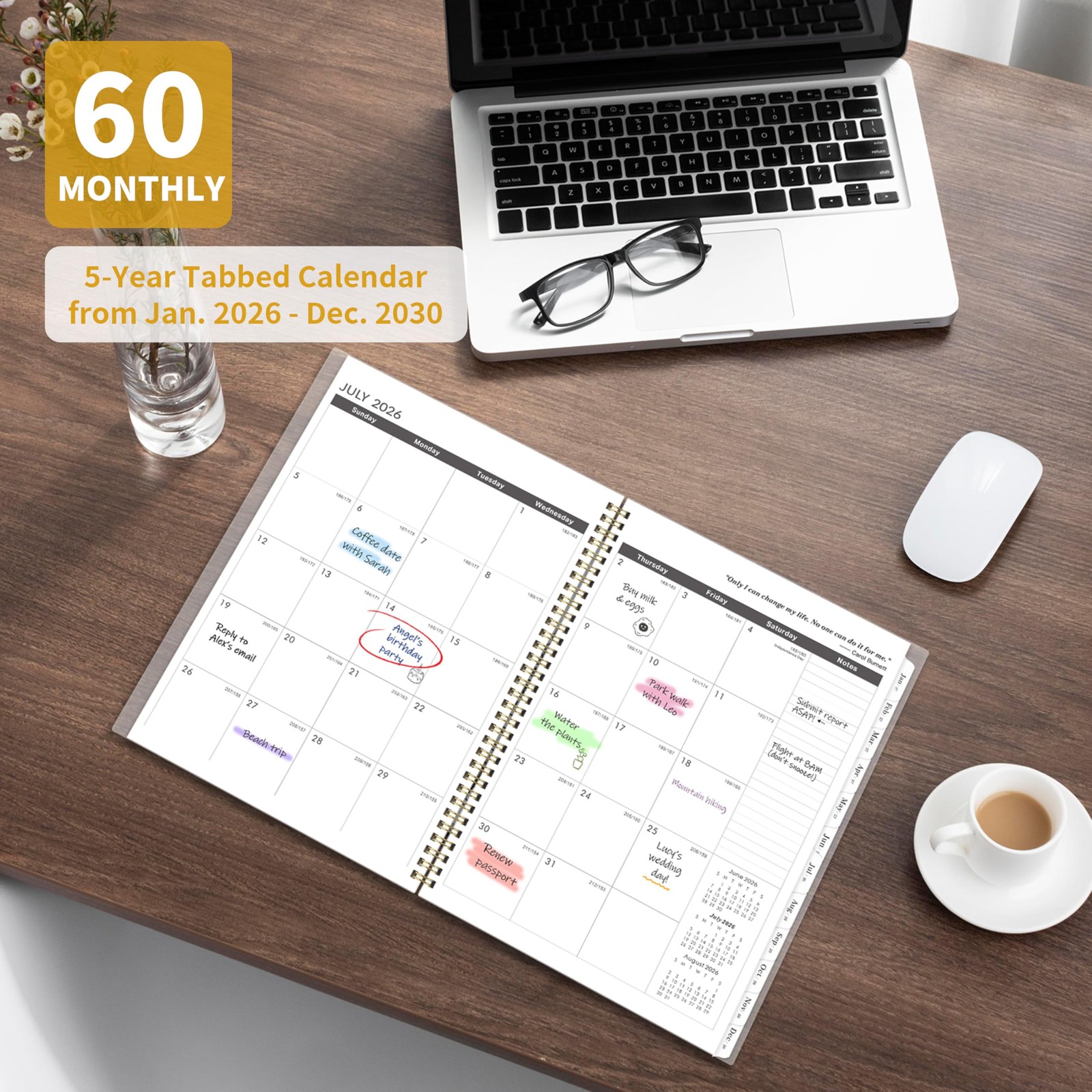 2026-2030 Monthly Planner – 5 Year Monthly Planner/Calendar 2026-2030, JAN. 2