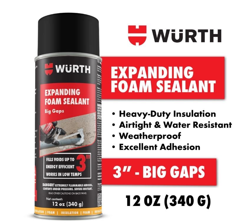 (4 Pack) Big Gaps Expanding Insulating Spray Foam Sealant, up to 3-in, 12oz Can