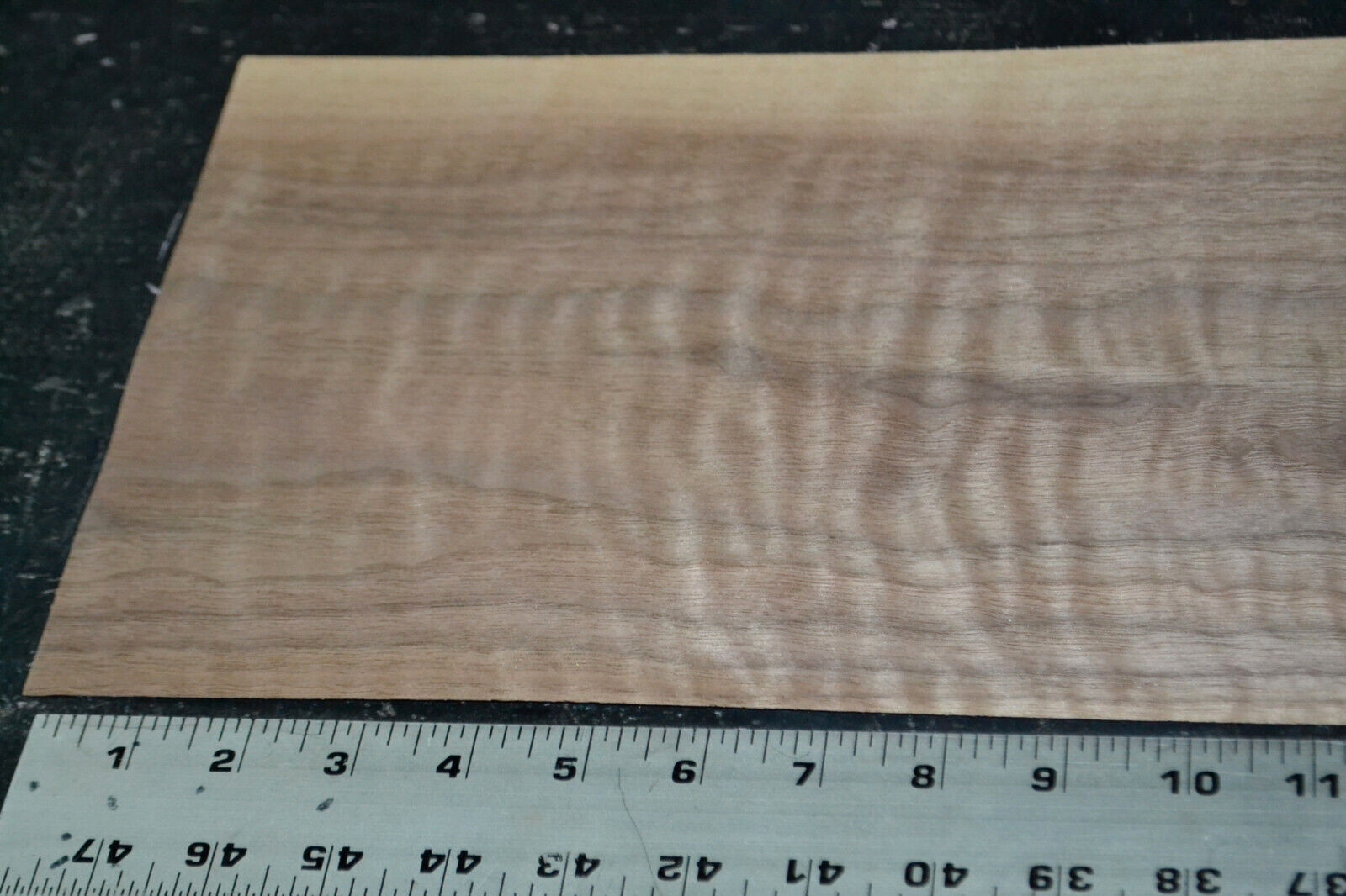 Curly Walnut Raw Wood Veneer Sheet 8.5 x 39 inches 1/42nd thick N5942-72