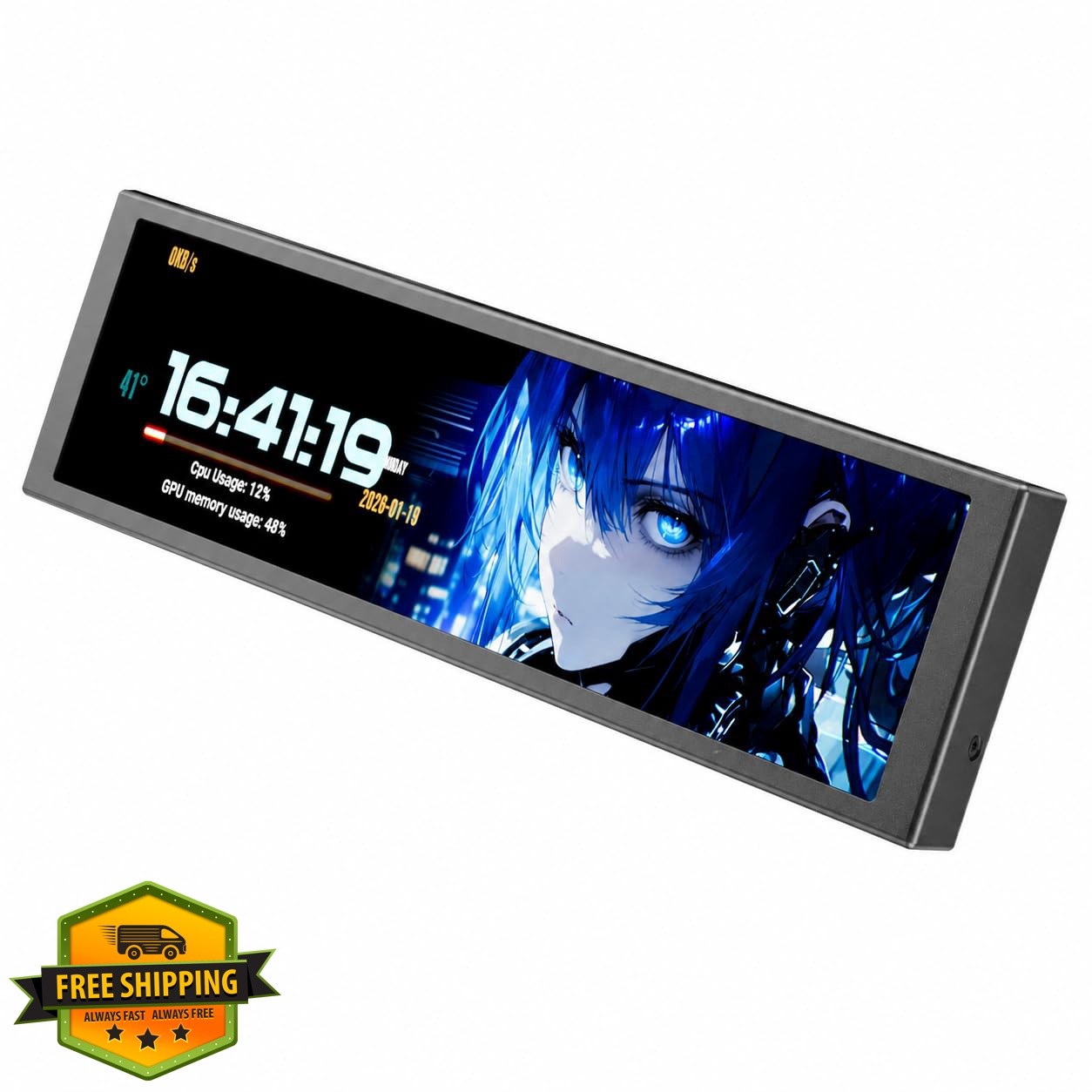 upHere 9.2» IPS LCD Mini Screen PC Temperature Display