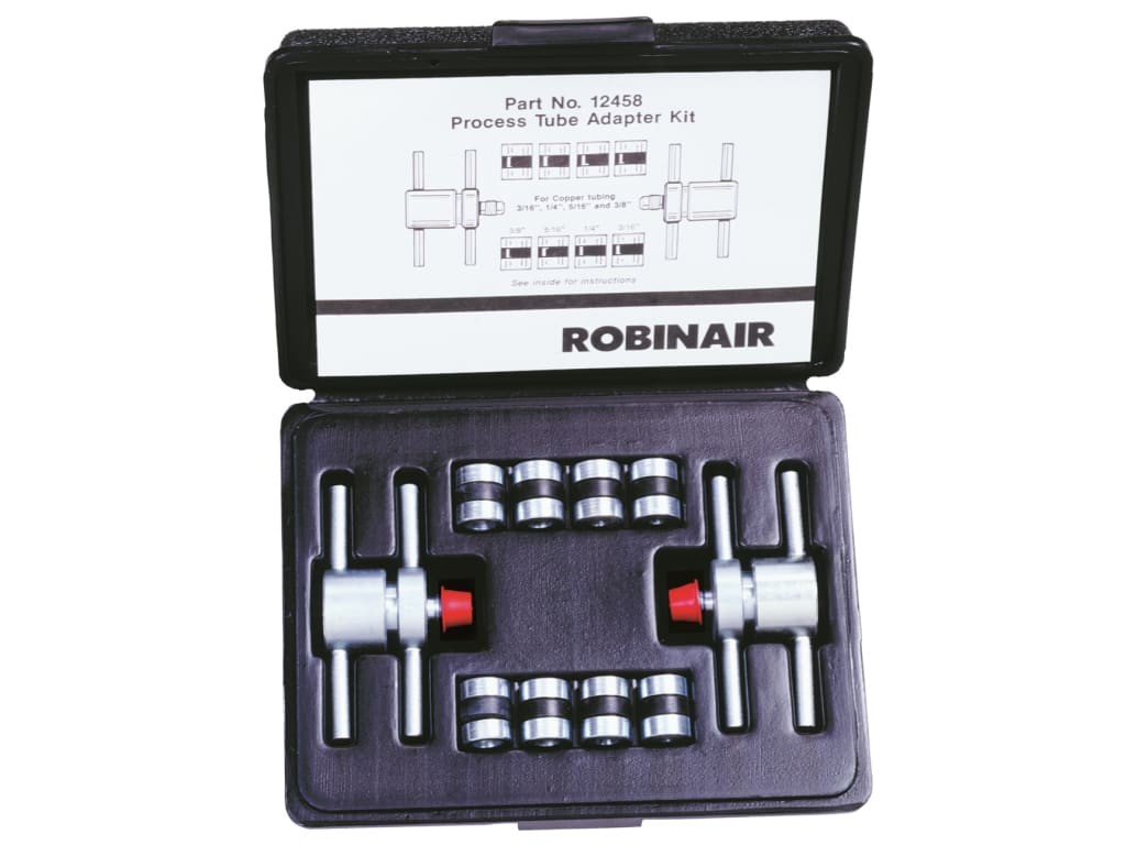Robinair 12458 – Process Tube Adapter Kit to 1/4 inch MFL