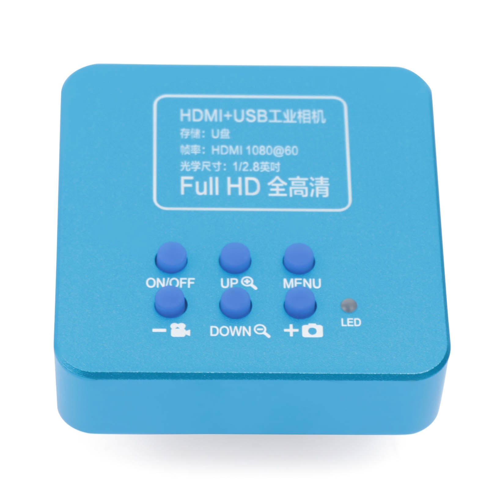 HD 1080p HDMI Industrial Digital Video Microscope Camera C Mount USB Blue NEW !