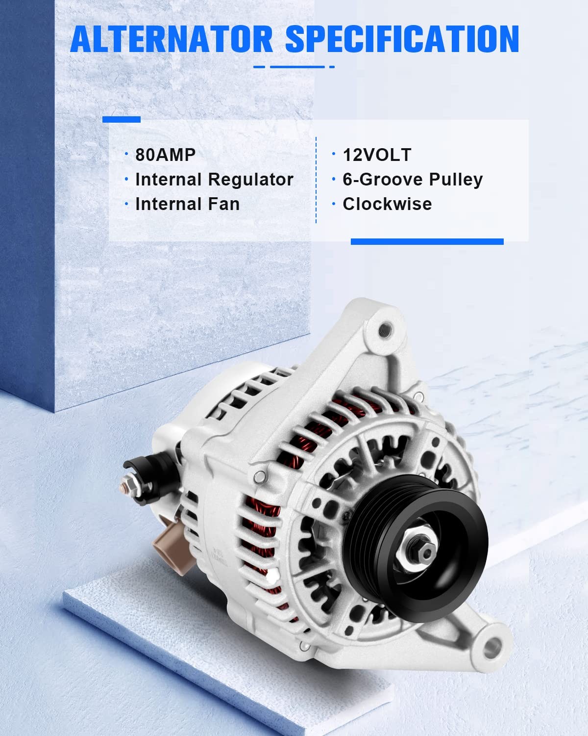 New High Output Alternator for Toyota Corolla 2005-2008 Matrix 2003-2008 13878