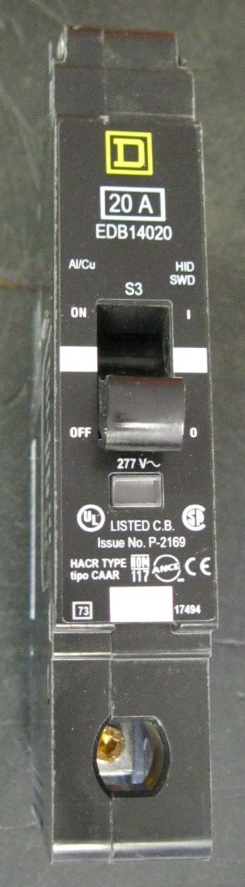 Square D EDB14020 Circuit Breaker 20 A 1 Pole