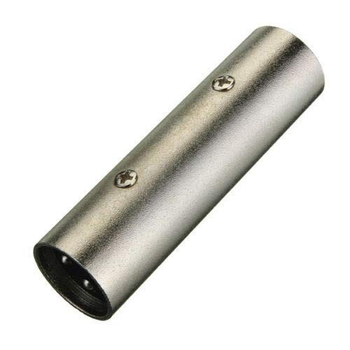 3-Pin XLR Male to Male Plug Coupler Gender Changer Audio Microphone Mic Adapter