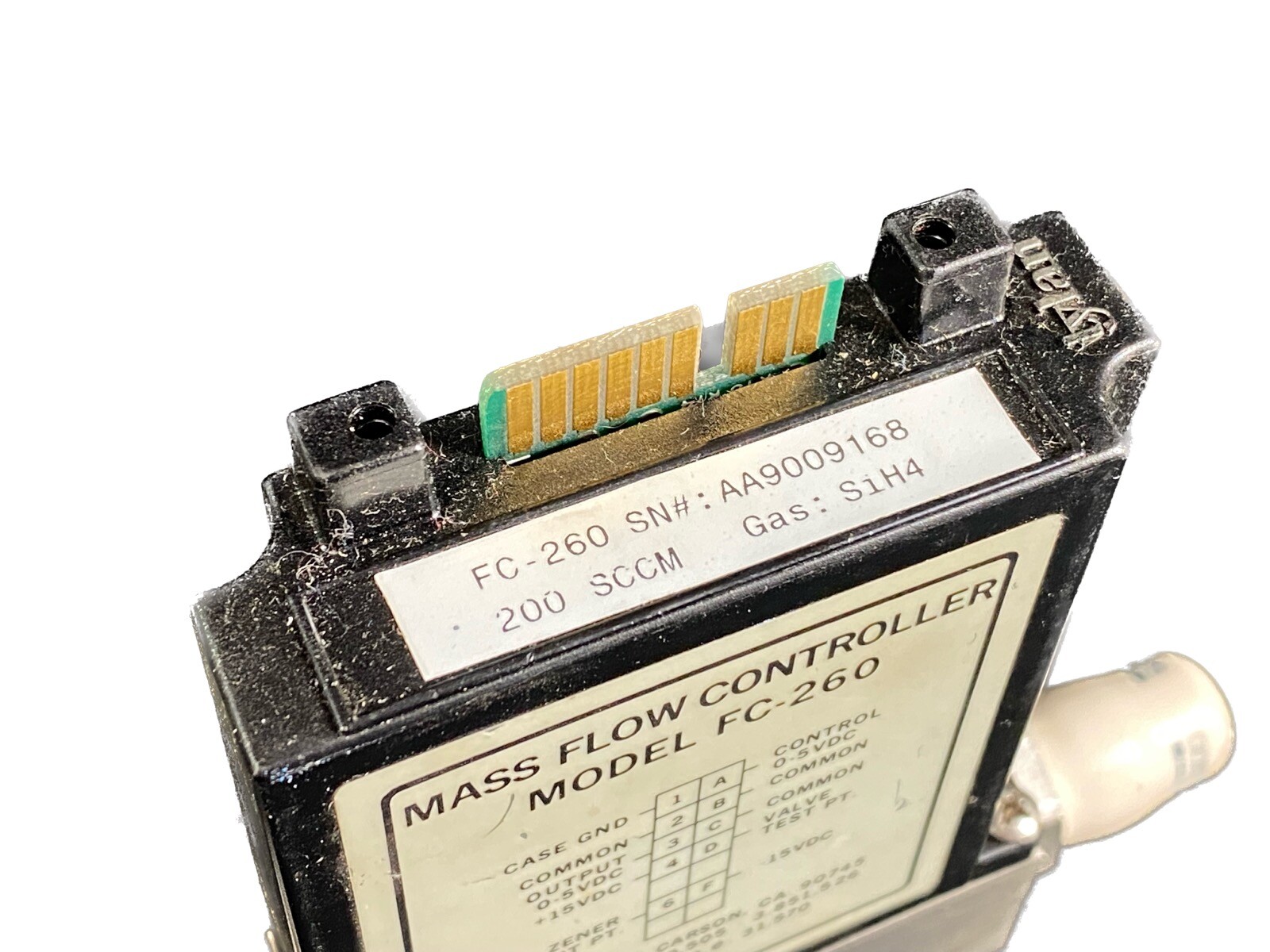 TYLAN Model FC-260 200SCCM SiH4 150 PSIG Max Mass Flow Controller Calibrated