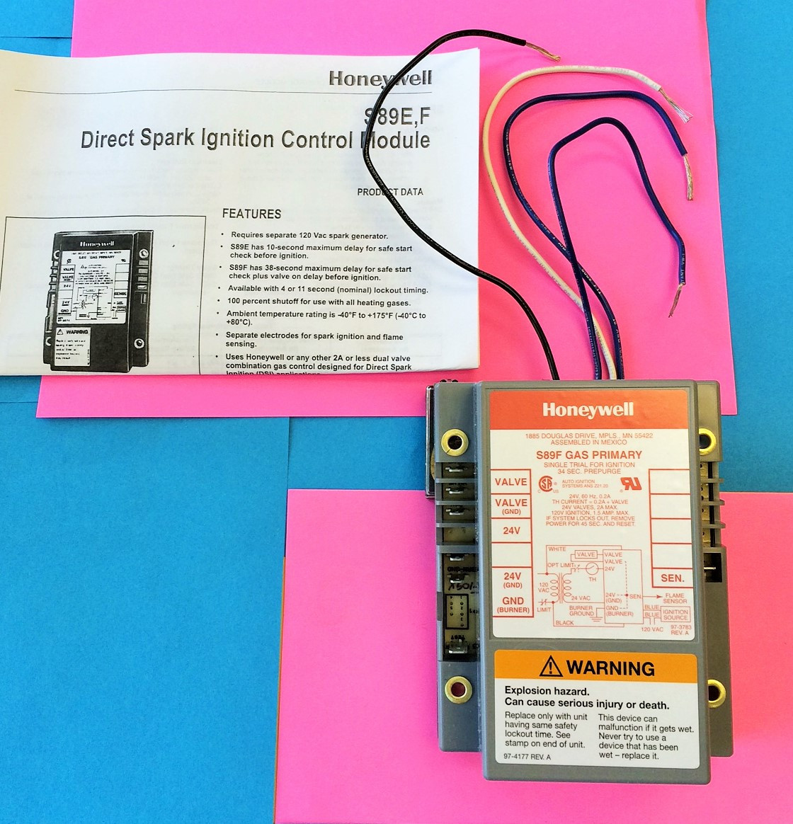 Honeywell Resideo S89F1098 Direct Spark Ignition Gas Burner Wayne Control