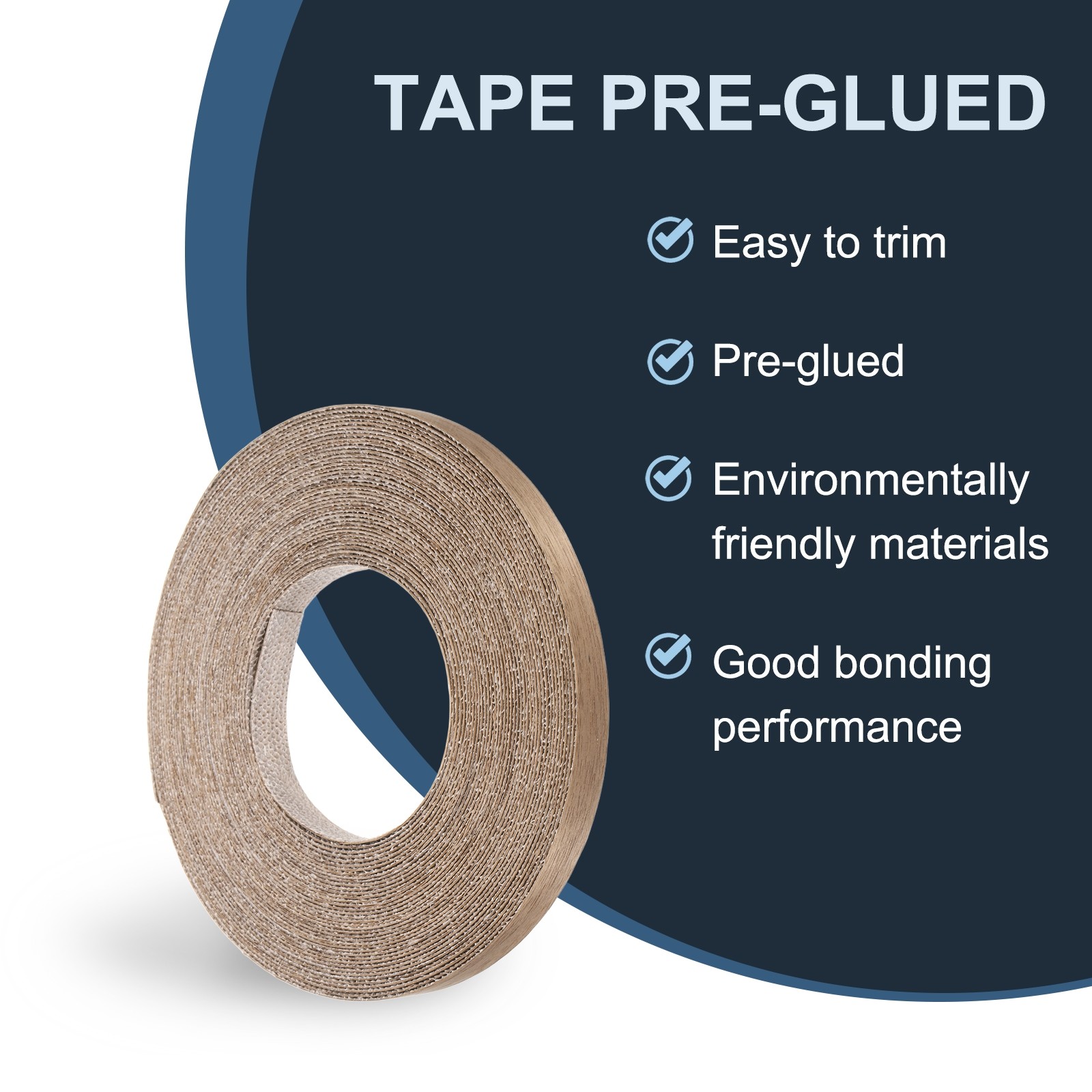 Walnut Edge Banding 1/2″ x 49.2ft Wood Veneer Tape Pre-glued Flexible
