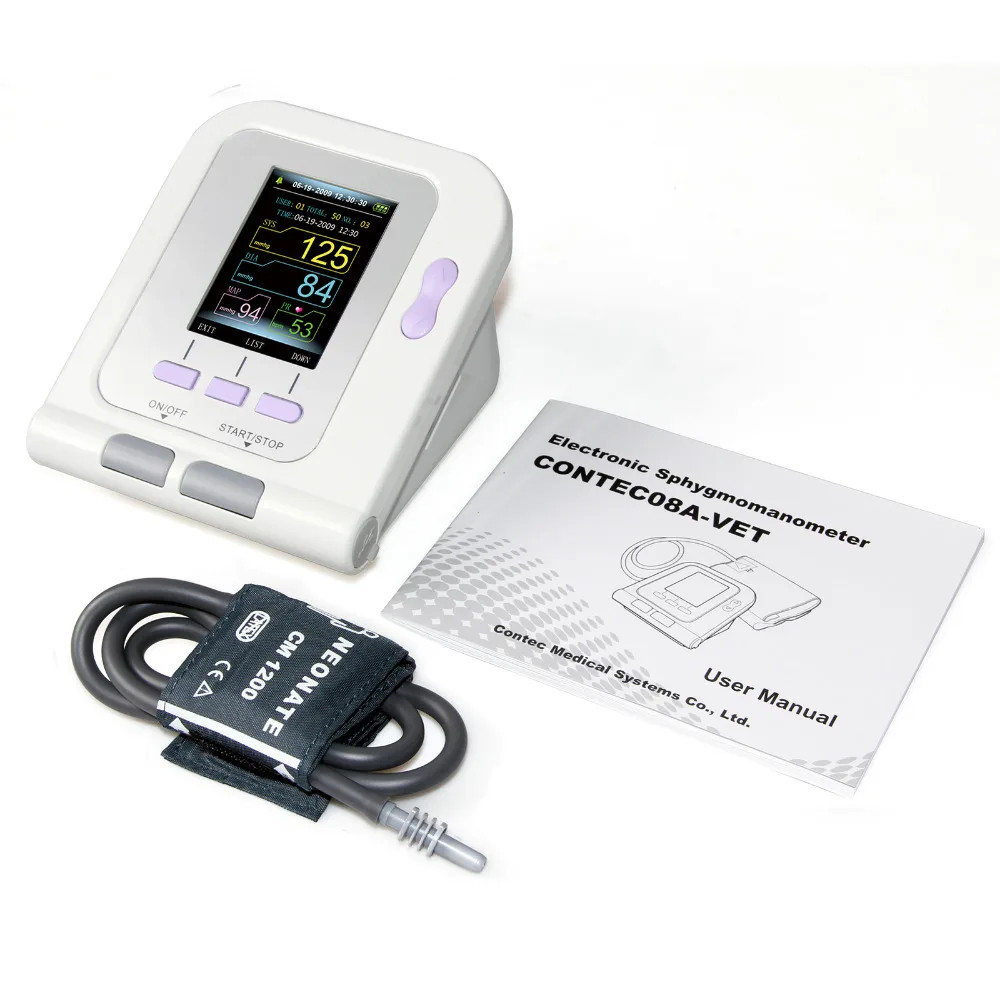 CONTEC 08A-VET Veterinary Blood Pressure Monitor with NIBP SpO2 Probe-