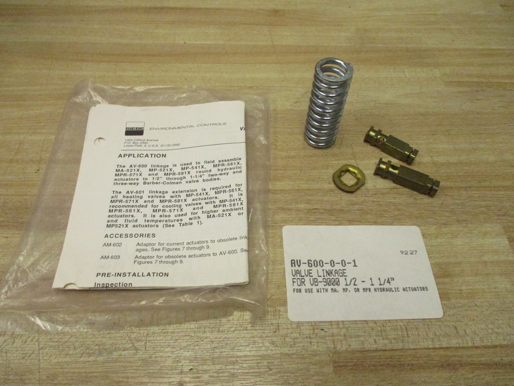 Siebe Barber Coleman AV-600-0-0-1 Valve Linkage Kit AV600001 (Pack of 2)