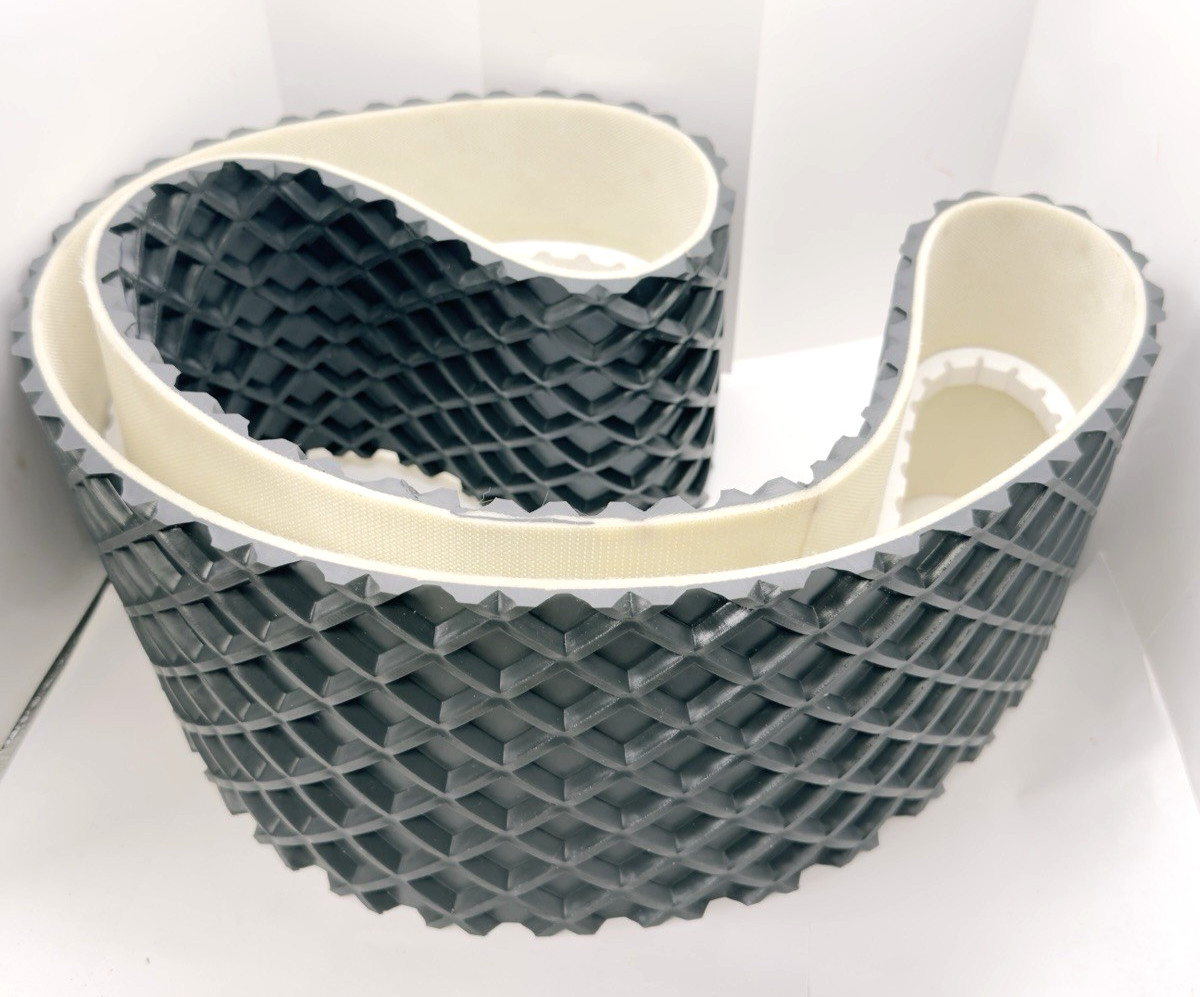 Industrial Checker Pattern Conveyor Belt Diamond Piedmont Belting 145mm x 1700mm