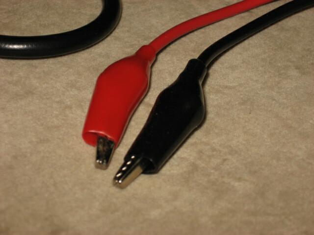 RCA Male to Alligator Clip Cable, new, 3 feet