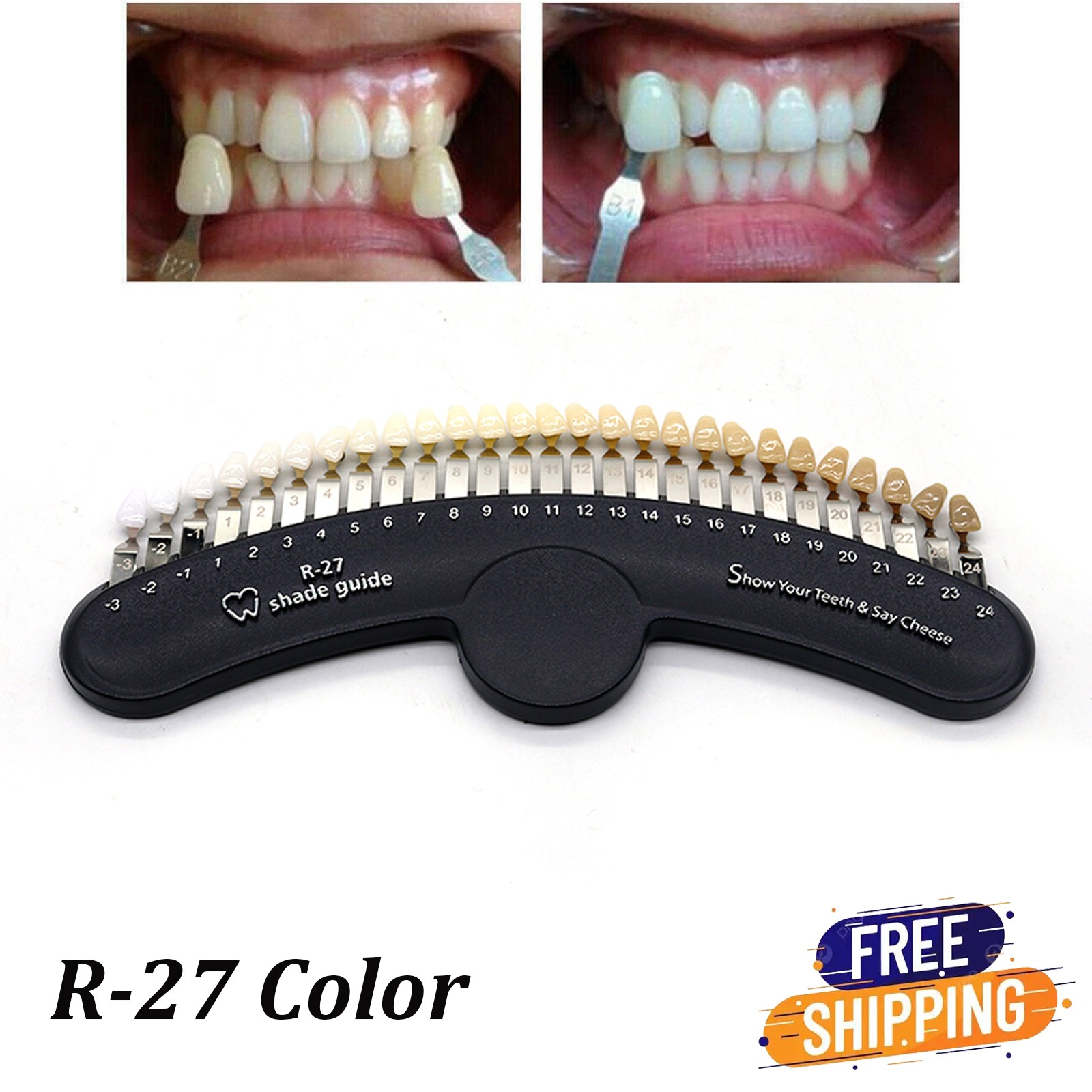 Shade Guide Dental Teeth Whitening Bleaching Comparison Shade Guide 27 Colors