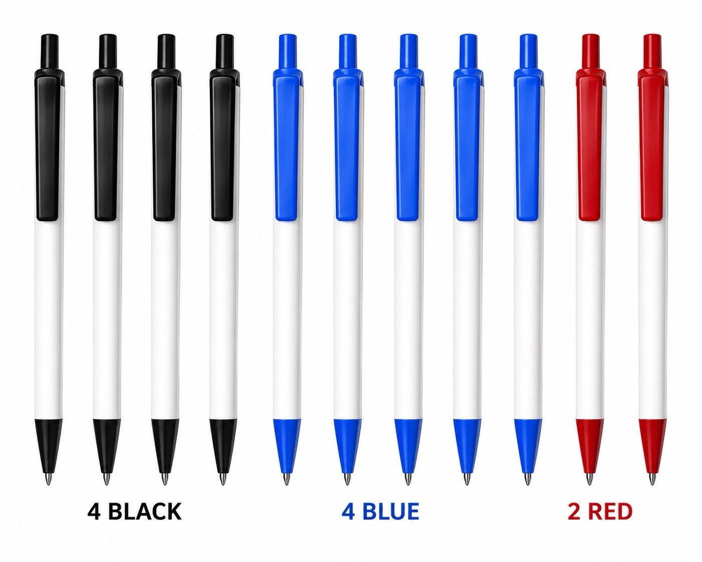 BIC Clic Stic Retro Ballpoint Pens 2 Pack 10 Count Black Blue Red 1.0mm