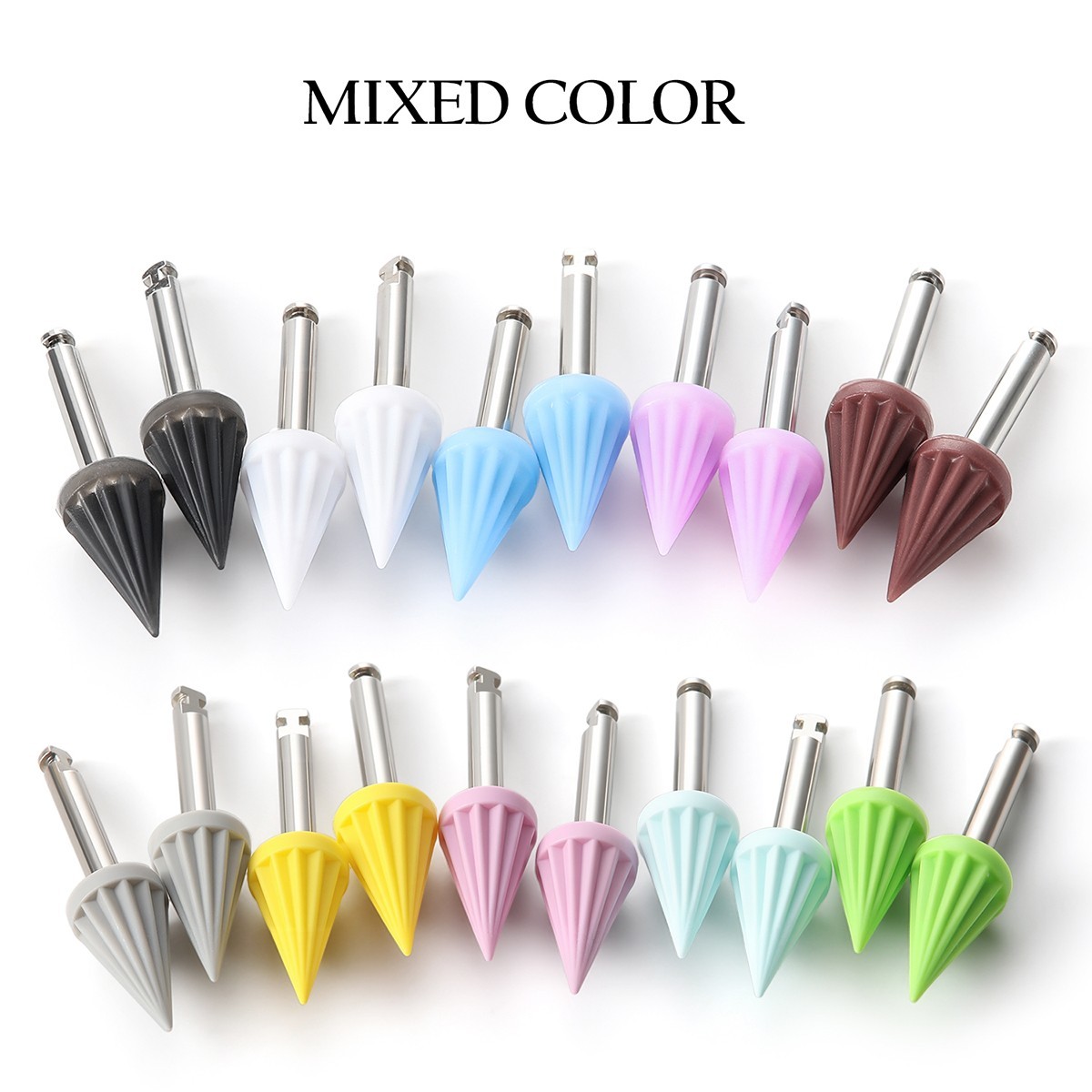 10pc Dental Silicone Rubber Tapered Polishing Prophy Cup RA2.35mm Umbrella Shape
