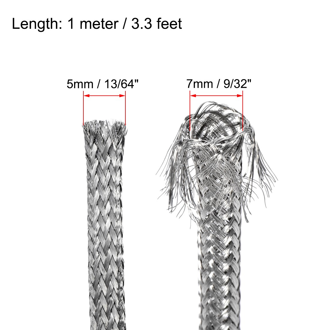 3.3Ft – 13/64 Inch 304 Stainless Steel Sleeving Expandable Hose Cover