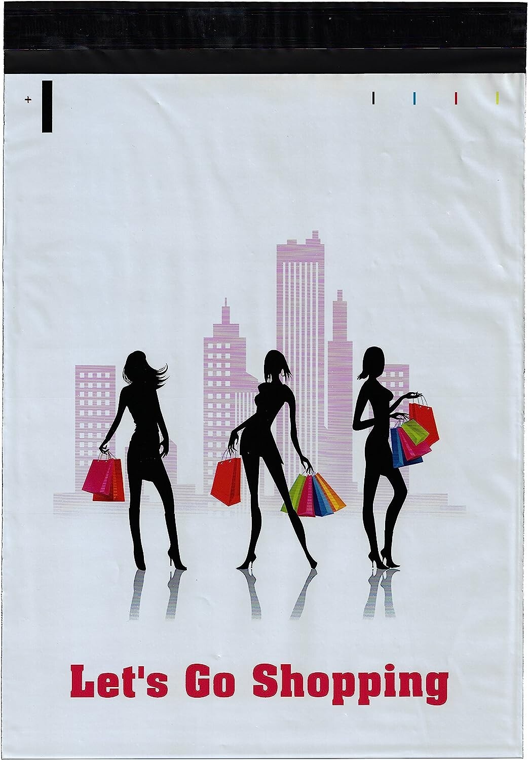 1000 14.5×19 Bags Lets Go Shopping Designer Poly Mailers Envelopes Boutique Bags