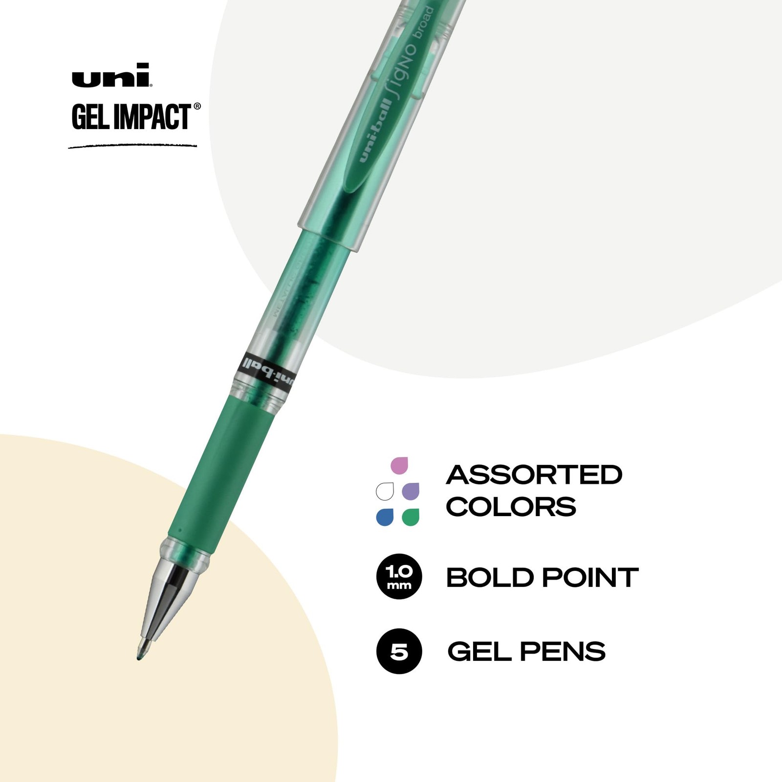 Uniball Signo Gel Impact Pens, Bold Point (1.0Mm), Office Product