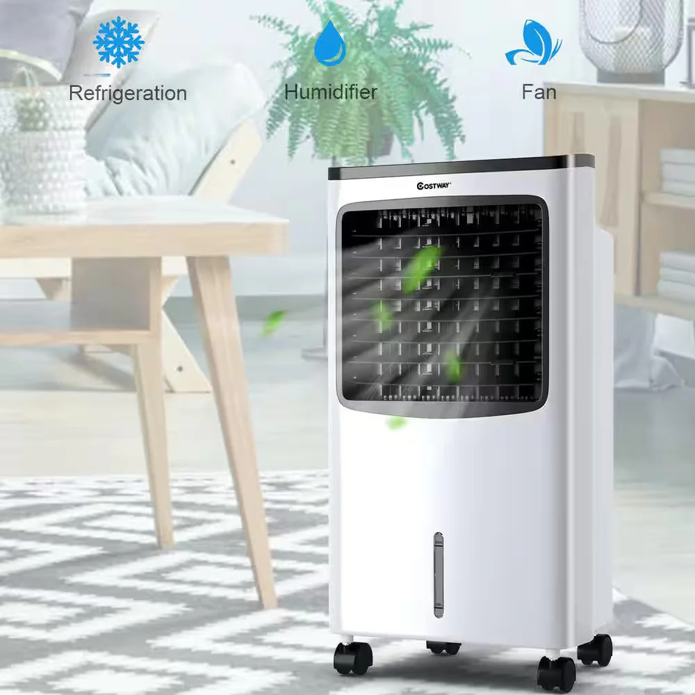 Costway 215 CFM Portable Evaporative Air Cooler 400 sq ft 3-Speed Remote Filter
