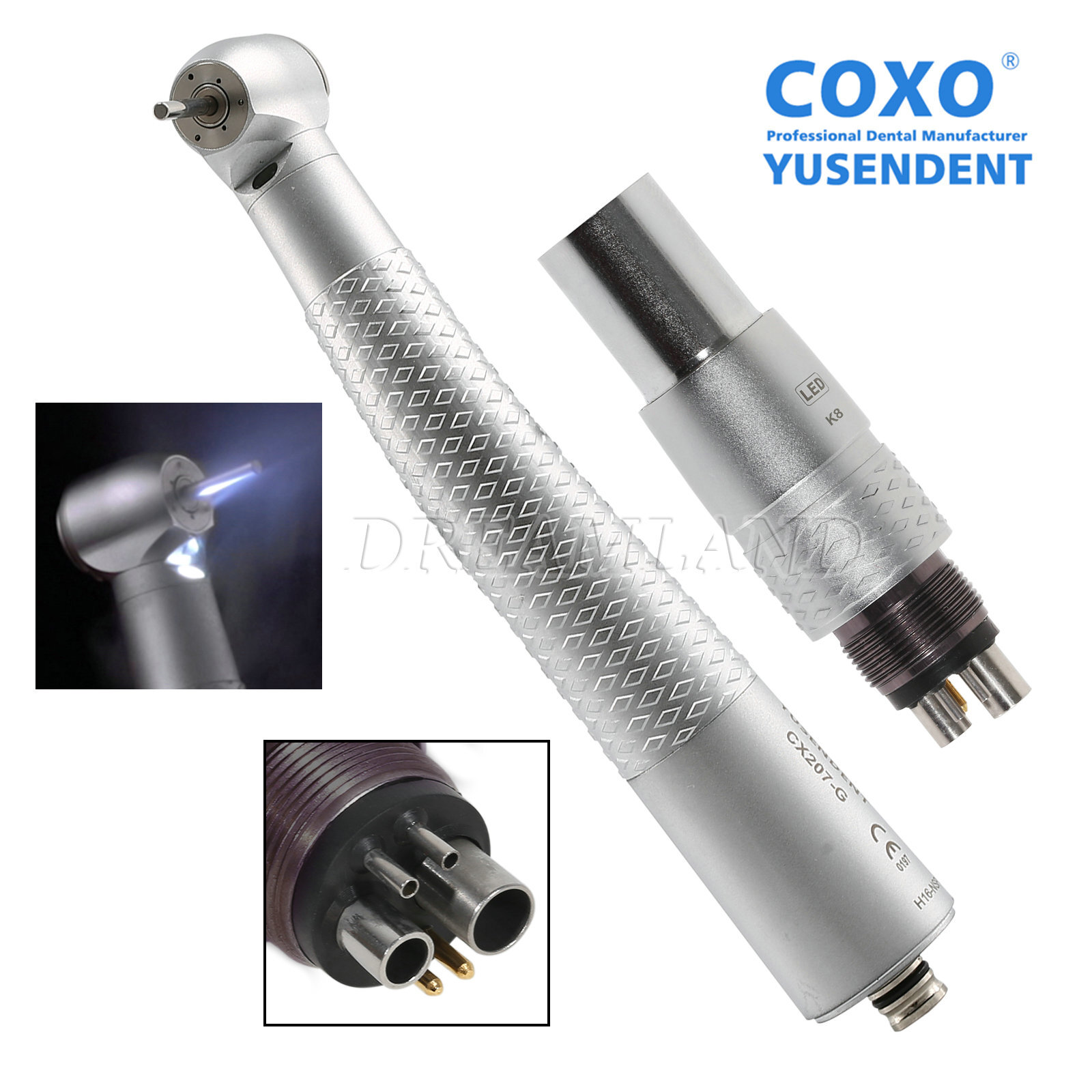COXO YUSENDENT CX207-G Dental Fiber Optic LED high speed Handpiece Fit NSK XX