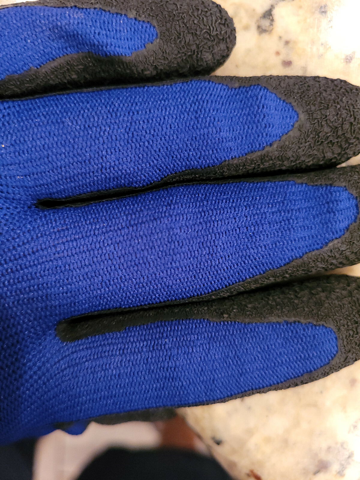 Diesel 12 Pair Blue Safety Gloves Latex Coated Grip