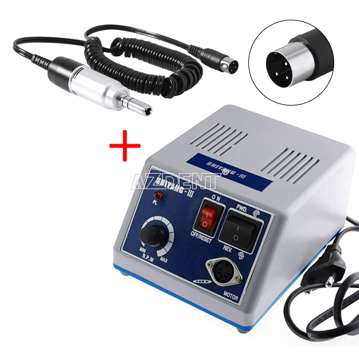 Dental Lab Marathon 35k rpm Electric Micro motor Polishing Drill Handpiece/Burs