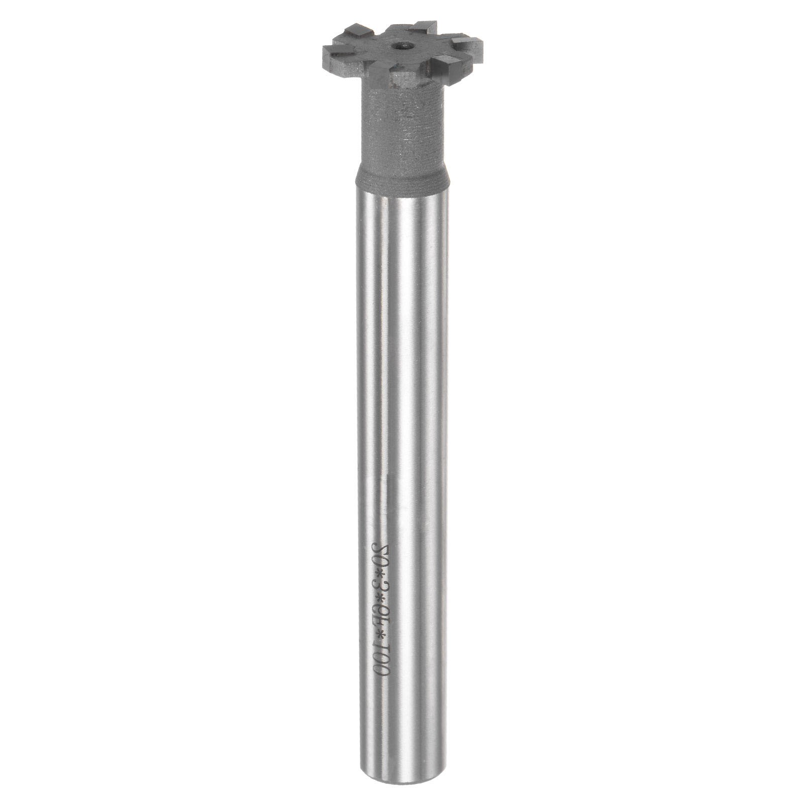 3mm Depth 20mm Cutting Dia 12mm Shank T-Slot Milling Cutter Carbide Tip 6 Flutes