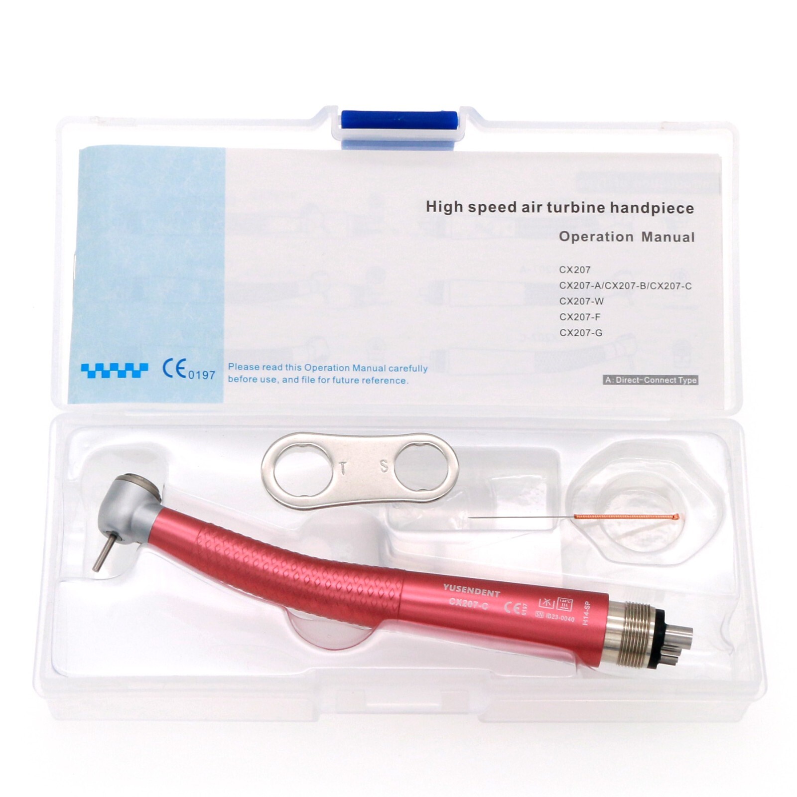 COXO YUSENDENT CX207-C Dental High Speed Air Turbine Handpiece 4 Holes Colorful