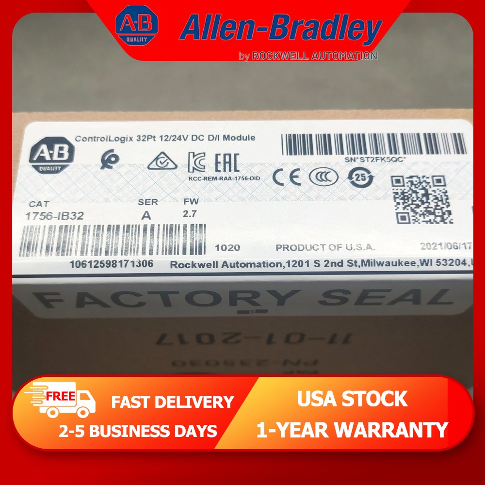 New Factory Sealed AB 1756-IB32 SERB ControlLogix 32 Pt 12/24V Module 1756IB32