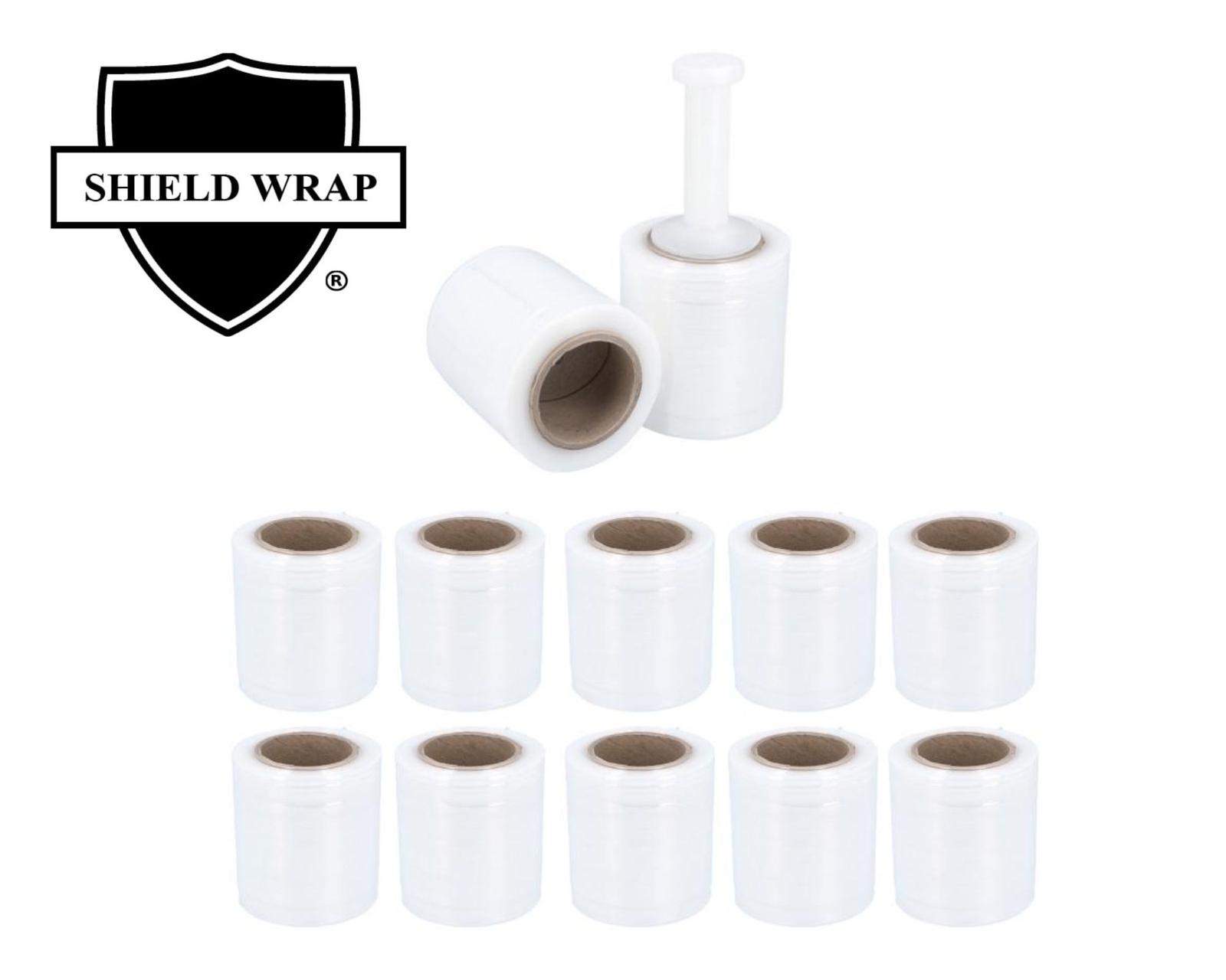 12 Rolls 5″x1000′ Cast Narrow Banding Stretch Wrap 50 Gauge Puncture Resistant