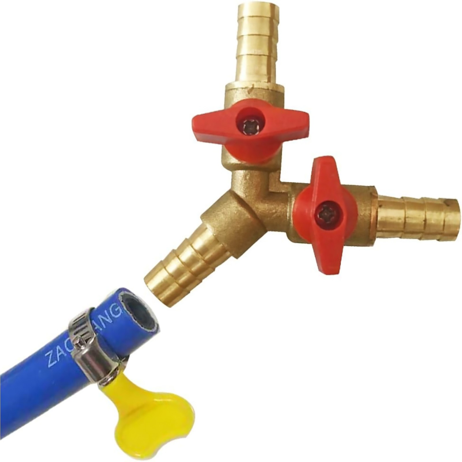 2 Pcs 3/8 Inch Hose Barb 3 Way Shut Off Ball Valve 2 Switch For ATV Vehicle