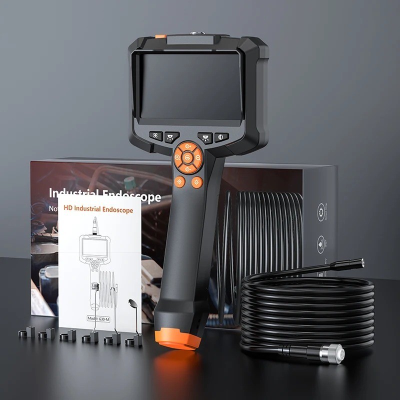 Industrial Endoscope Camera 4.3 «Single Dual Lens HD 1080P Car Inspection New