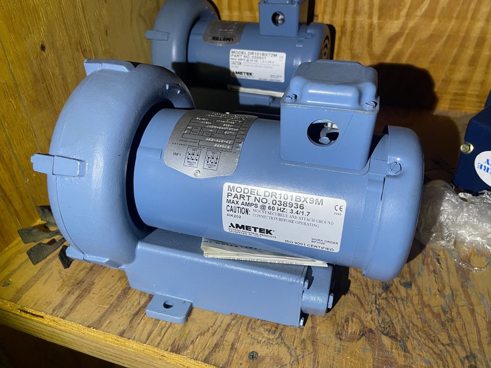 AMETEK DR101BX9 Air Blower Assembly 60Hz 1/3HP