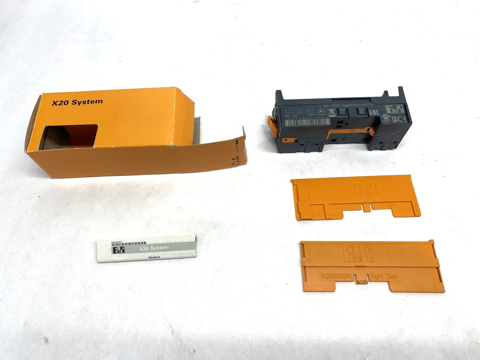 B&R Automation X20BB80 Rev. E0 Bus Terminal Base Module BC/HUB