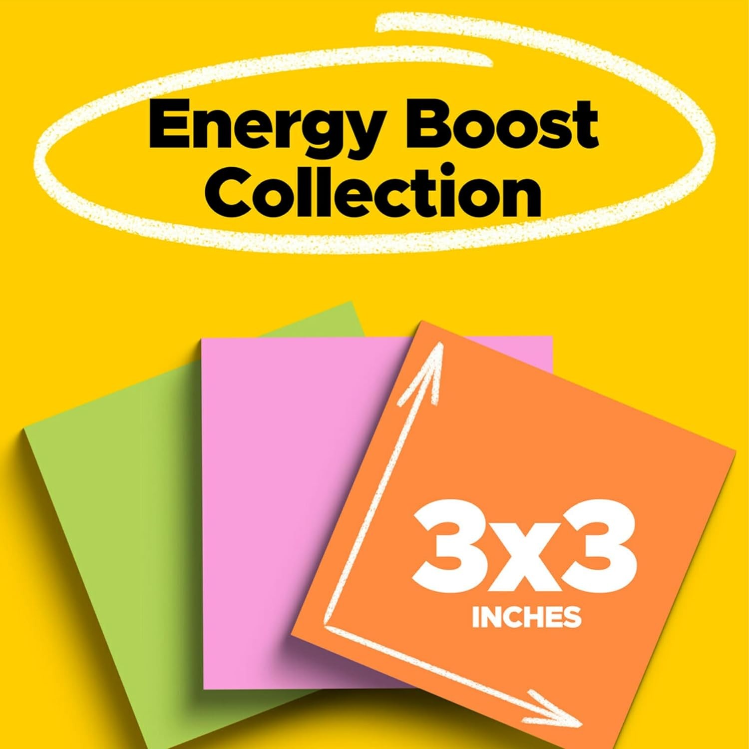 Post-it Super Sticky Notes, 3 Sticky Note Pads, 3 x 3 in., School Supplies for S